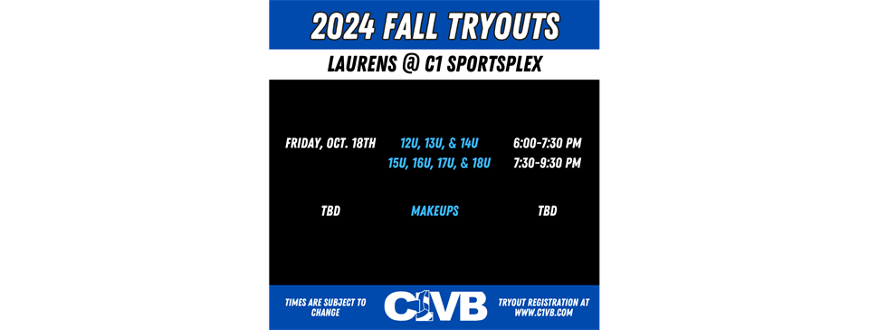 Laurens Fall Tryouts