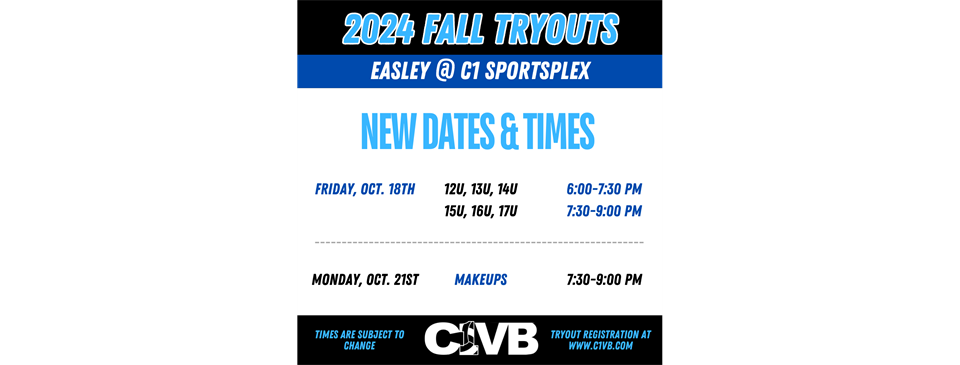 Easley Fall Tryouts